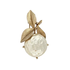 Sarah Coventry Gold Tone Faux Baroque Pearl Bloom Brooch Pin