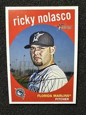RICKY NOLASCO #213 2008 Topps Heritage QTY Florida Marlins  