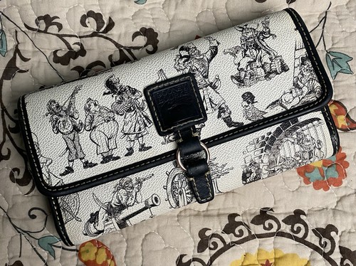 Disney ~ Dooney & Bourke ~ Pirates of the Caribbean ~ Wallet W/Checkbook Holder