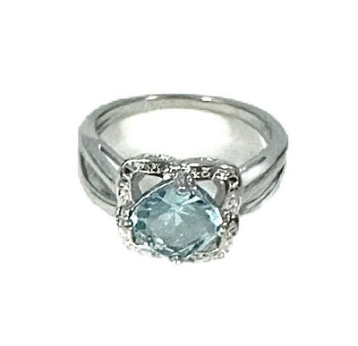 Blue Topaz Silver Fashion Ring