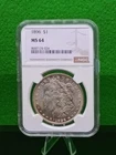 1896 Morgan Silver Dollar (Nice Tone) MS64 NGC $1 Philadelphia Mint