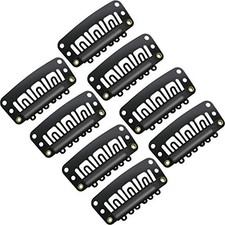 100 Pieces Snap Clips for Wigs, Hair Extensions and DIY - 32 mm U-Shape Metal