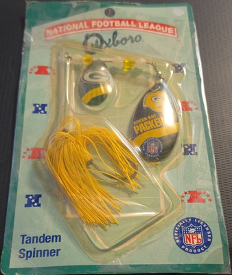 Oxboro Tandem Spinner Fishing Lure Green Yellow Glow-in-the-Dark Double Blades