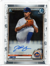 Kevin Smith 2020 Bowman Chrome Auto CPA-KS 1st Bowman Mets