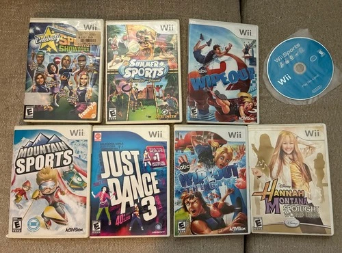 Wii Sports Disc Only & 7 Other Wii Games Just Dance 3, Wipeout, Summer Sports