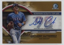 2023 Bowman Scouts Top 100 Gold Refractor 30/50 Anthony Gutierrez Auto 0m5h
