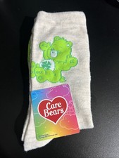 New Care Bears Socks Adult Size 4-10 Green  Tan
