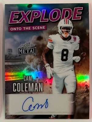 2026 Leaf Metal Cam Coleman Auto Autograph Explode Prismatic Pink #d 4/6