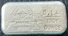 VINTAGE STAR METALS 5.14 OZ .999 FINE SILVER POURED BAR
