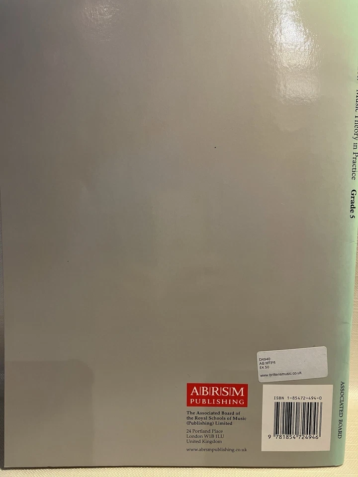 Music Theory in Practice Grado 5 (Music Theory in Practice (ABRSM)) | Libro de bolsillo - Imagen 2 de 4