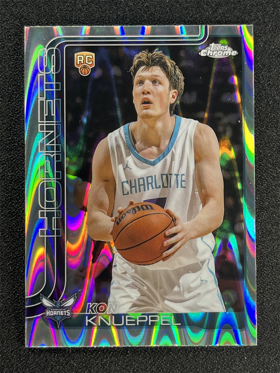 2025-26 Topps Chrome Kon Knueppel #254 Raywave Refractor Rookie RC Hornets &4151