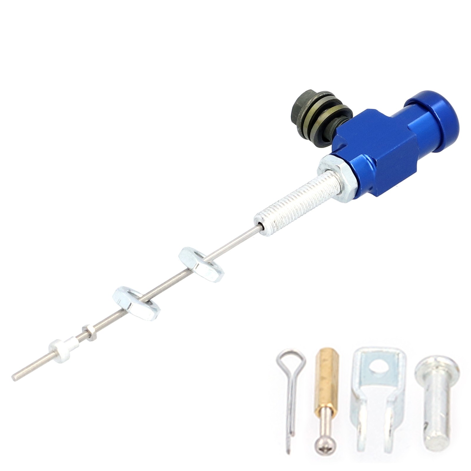 Blue Hydraulic Clutch Master Cylinder Rod Brake Pump M10x1.25mm Aluminium Alloy