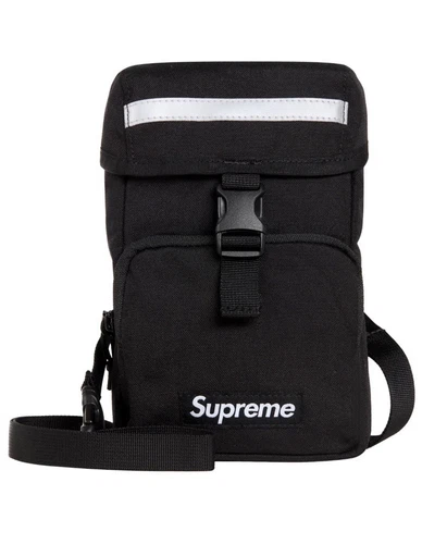 Sac pour appareil photo Supreme noir FW24 boîte réfléchissante logo hype sidebag