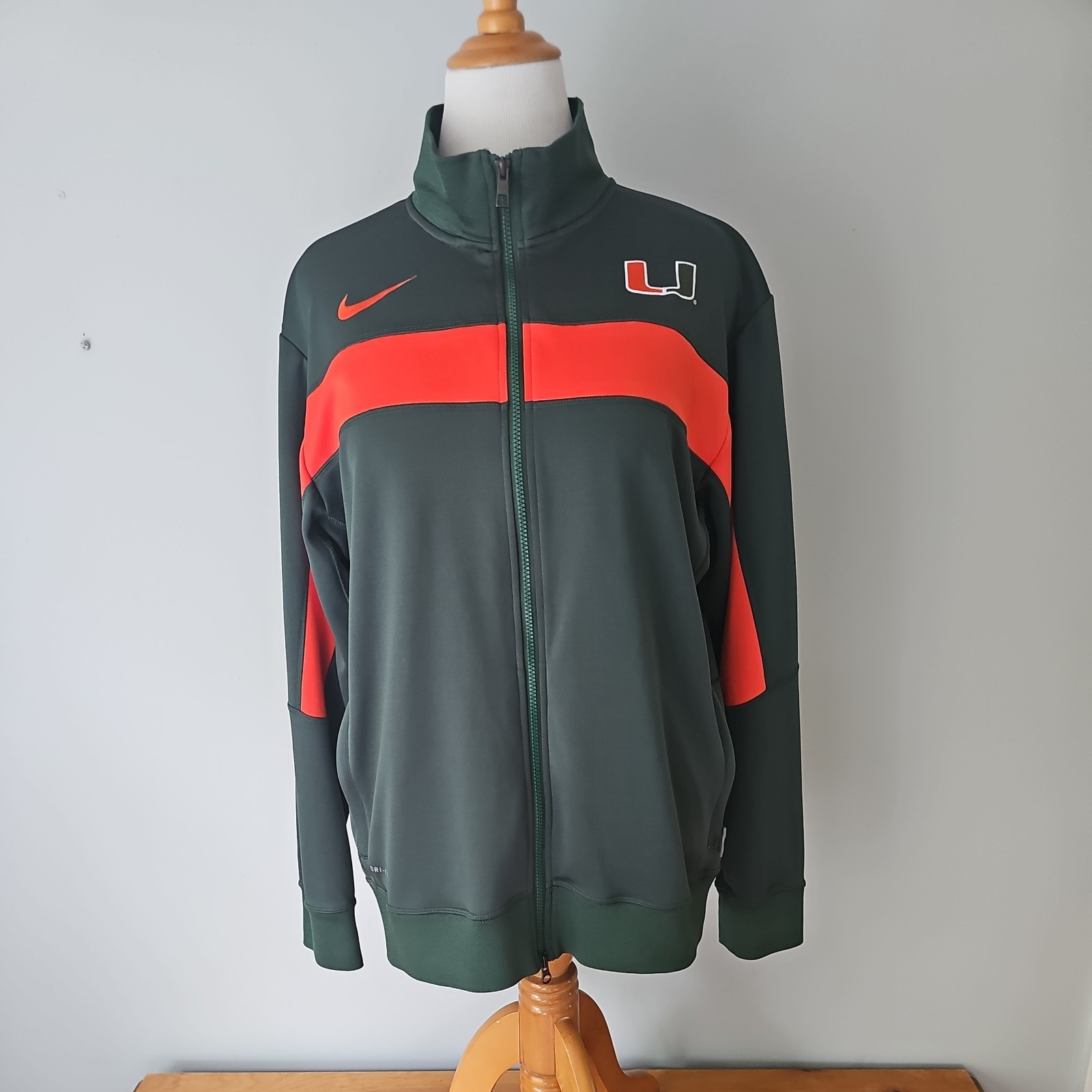 SACAI X NIKE Giacca Nike Miami Hurricanes Dri Fit verde taglia Large