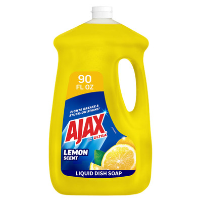 (2 pack) Ajax Ultra Liquid Dish Soap Lemon Scent Super Degreaser 90 fl oz Bottle