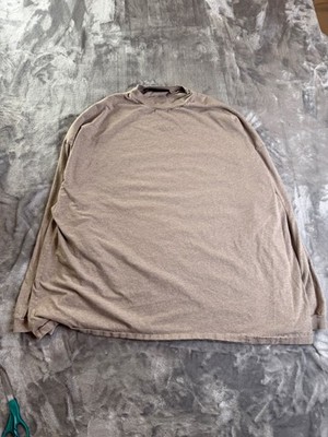 Fear of God Essentials Mock Neck Long Sleeve T-Shirt Taupe XXL Oversized