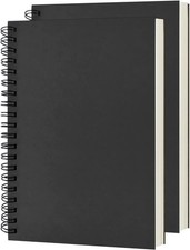Blank Spiral Notebook 2-Pack, Soft Cover, 100 Pages, 7.5 x 5.1 Inches