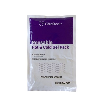 CareStock Reusable Plastic / Gel 6.75 x 10.5'' Hot / Cold Pack CS9704 1 Each