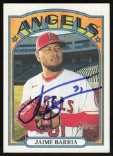 2021 Topps Heritage Jaime Barria Auto Los Angeles Angels #219 Card Signed