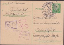 Special postmark Reinfeld Holstein Carp Town 1958 with Neptune