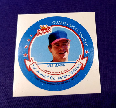 1988 king b DALE MURPHY  RARE UNCUT SQUARE PROOF DISC variation NRMT OR BET