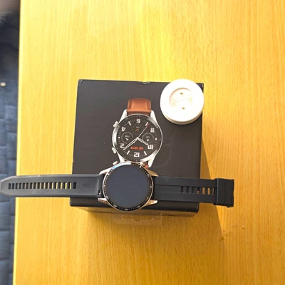 Huawei Watch GT 446mm Black Stainless Steel Smartwatch Silicone Band Touchscreen