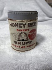 VINTAGE HONEY BEE SWEET AS HONEY SNUFF TOBACCO 1.15 OZ CAN / JAR