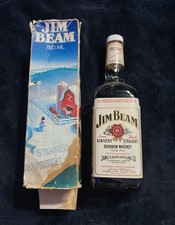 Vintage Jim Beam Bottle 1984 - Festive Holiday Box - 750ml - Free Shipping