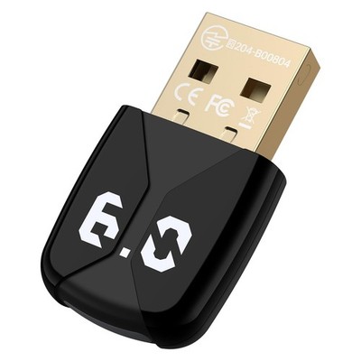 USB Bluetooth Adapter for PC, Plug and Play EDR&BLE Bluetooth 6.0 Adapter Blu...