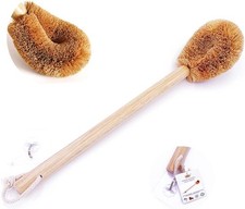Updated Modern Version Toilet Bowl Brush, Natural Coconut Fiber Brush Head and