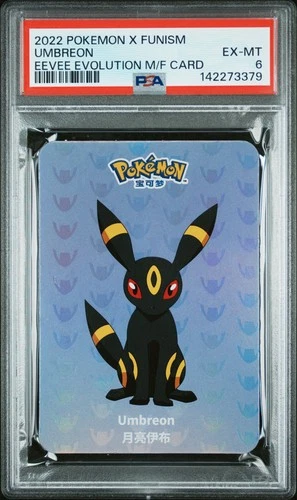 2022 POKEMON X FUNISM EEVEE EVOLUTION MINI FIGURE CARDS UMBREON PSA 6