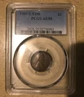 1909-S VDB LINCOLN WHEAT CENT PCGS AU55 LOW MINTAGE KEY DATE!