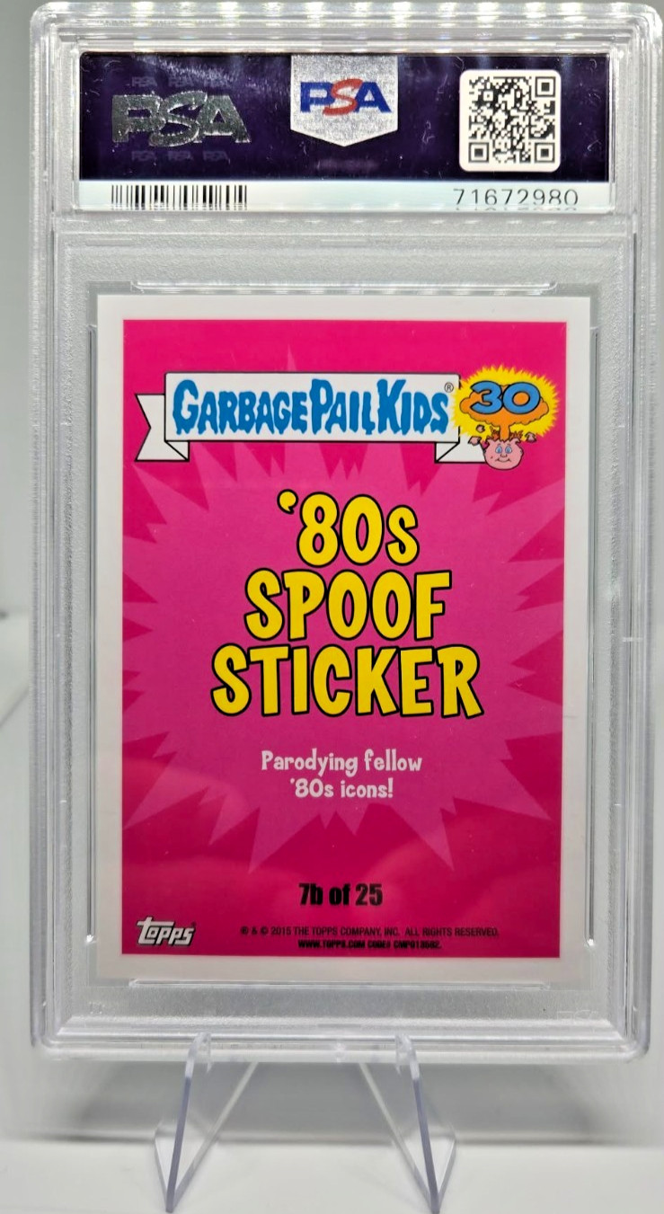 2015 Topps Garbage Pail Kids 30th Anniversary JUMPIN' JORDAN 7b Card PSA 9 MINT view 2
