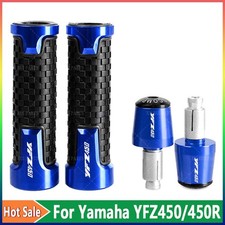 For Yamaha YFZ450/450R 7/8"22mm 24mm Motorcycle Handlebar Handle Grips End Caps