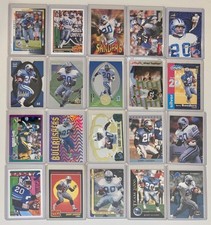 1990-2000 Barry Sanders Detroit Lions HOF 20-Card Lot Inserts, Commons, Promos