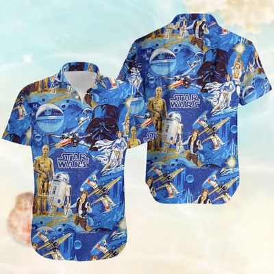 Disney Star Wars Darth Vader Skywalker Beach Galaxy's Edge Aloha Hawaiian Shirt