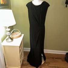 Lane Bryant Little Black Dress Maxi Size 22/24 Rouched NWT Sexy Dressy