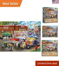 1000 Piece Hot Rod Garage Puzzle for Adults   Hours of Engaging Fun