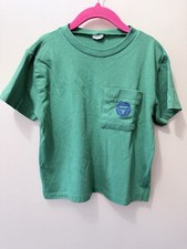 Vintage Oshkosh B Gosh Green Pocket Tee T-Shirt USA Single Stitch Kids Unisex 6
