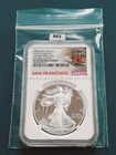 2018 S NGC PF69 San Francisco Label .999 Proof $1 American Silver Eagle FDOI S62