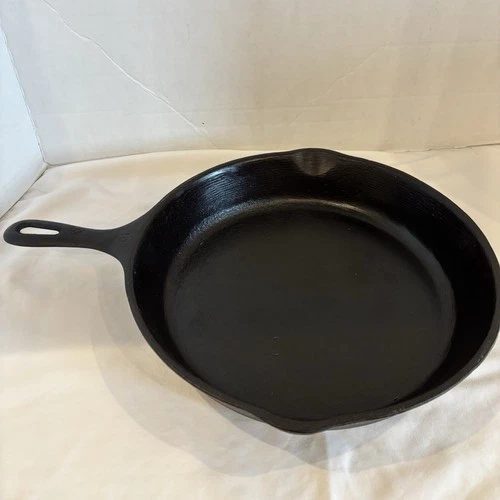 RESTORED Wagner Cast Iron Skillet No. 10 Vintage 11 3/4 Inch Made USA SEASONED