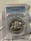 GRADED 1943 Walking Liberty Half Dollar PCGS MS64 Silver American Coin