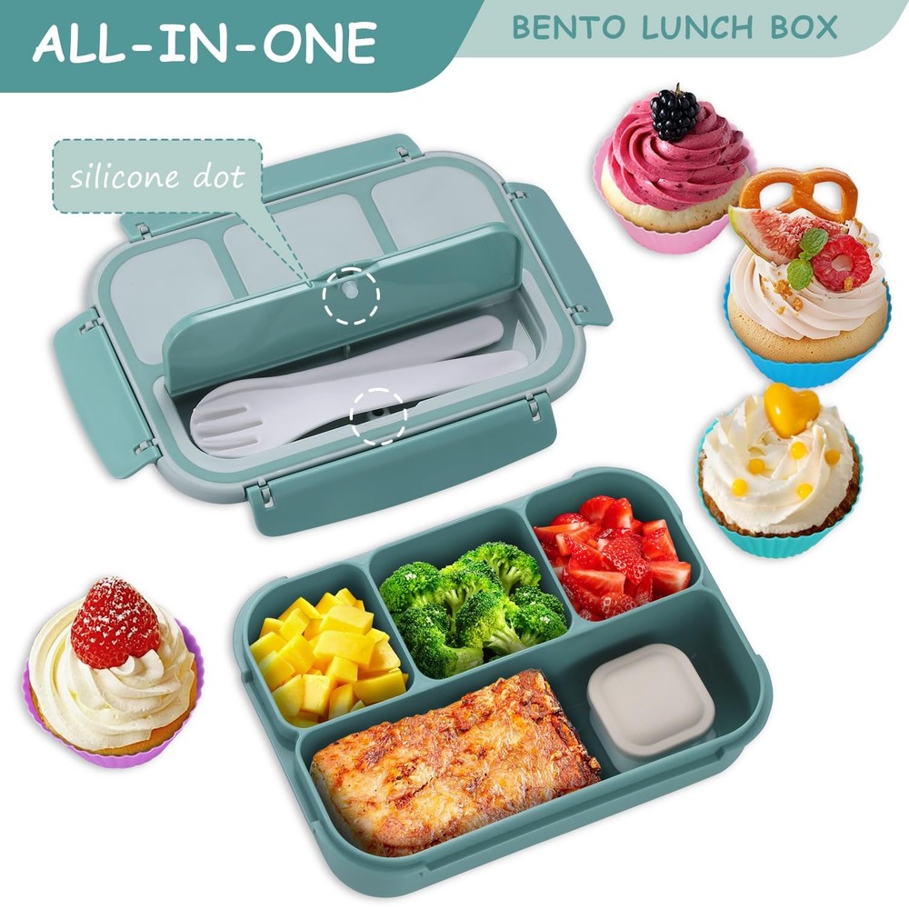 Adult & Kids 1200ml Bento Lunch Box Container