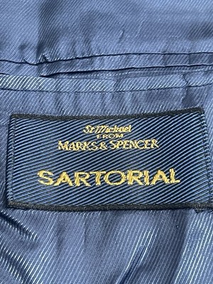 vantage St Michael MARKS&SPENCER Sartorial Pattern Notched Blazer Men s U.K40S 