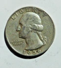 1956 D Washington Quarter 90% Silver United States Mint Coin