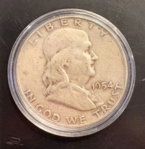🔥 1954-D Frankiln Half Dollar 90% Silver CoinSnap analysis is Fine to AU🔥