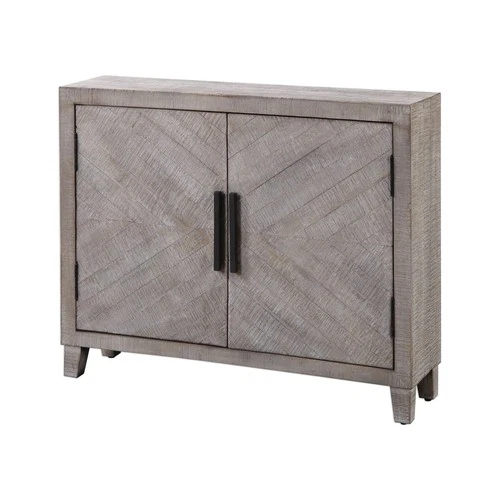 Uttermost 24873lind 40"W Contemporary Fir Wood Accent Cabinet - White Washed - Picture 4 of 5