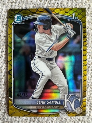 2025 Bowman 1st | SEAN GAMBLE | Yellow Reptilian #/75