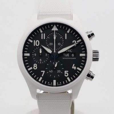 IWC Pilot Chronograph Top Gun Lake Tahoe 44.5mm White Ceramic IW389105 Rubber