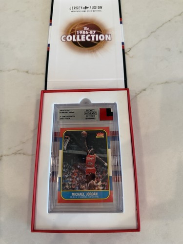 1986-87 Fleer - Michael Jordan #57 (RC) Jersey Fusion Authentic Altered Rookie